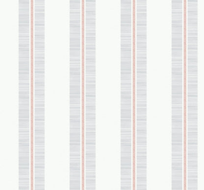 Seabrook Designs Beach House Beach Towel Striped Coastal Pink Matte  - MB31001