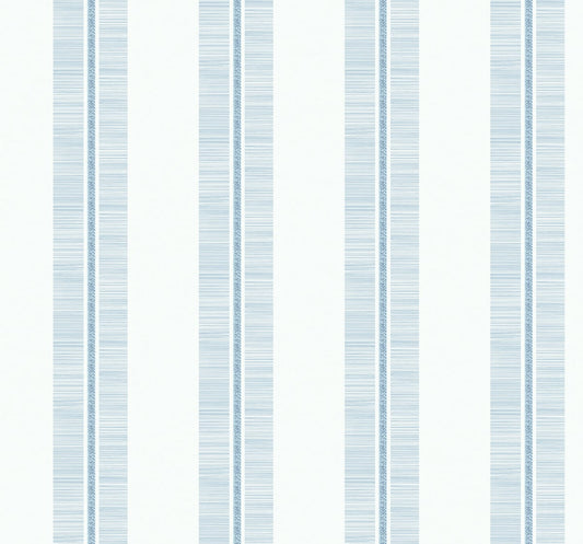 Seabrook Designs Beach House Beach Towel Striped Coastal Blue Matte Sidewall - MB31002