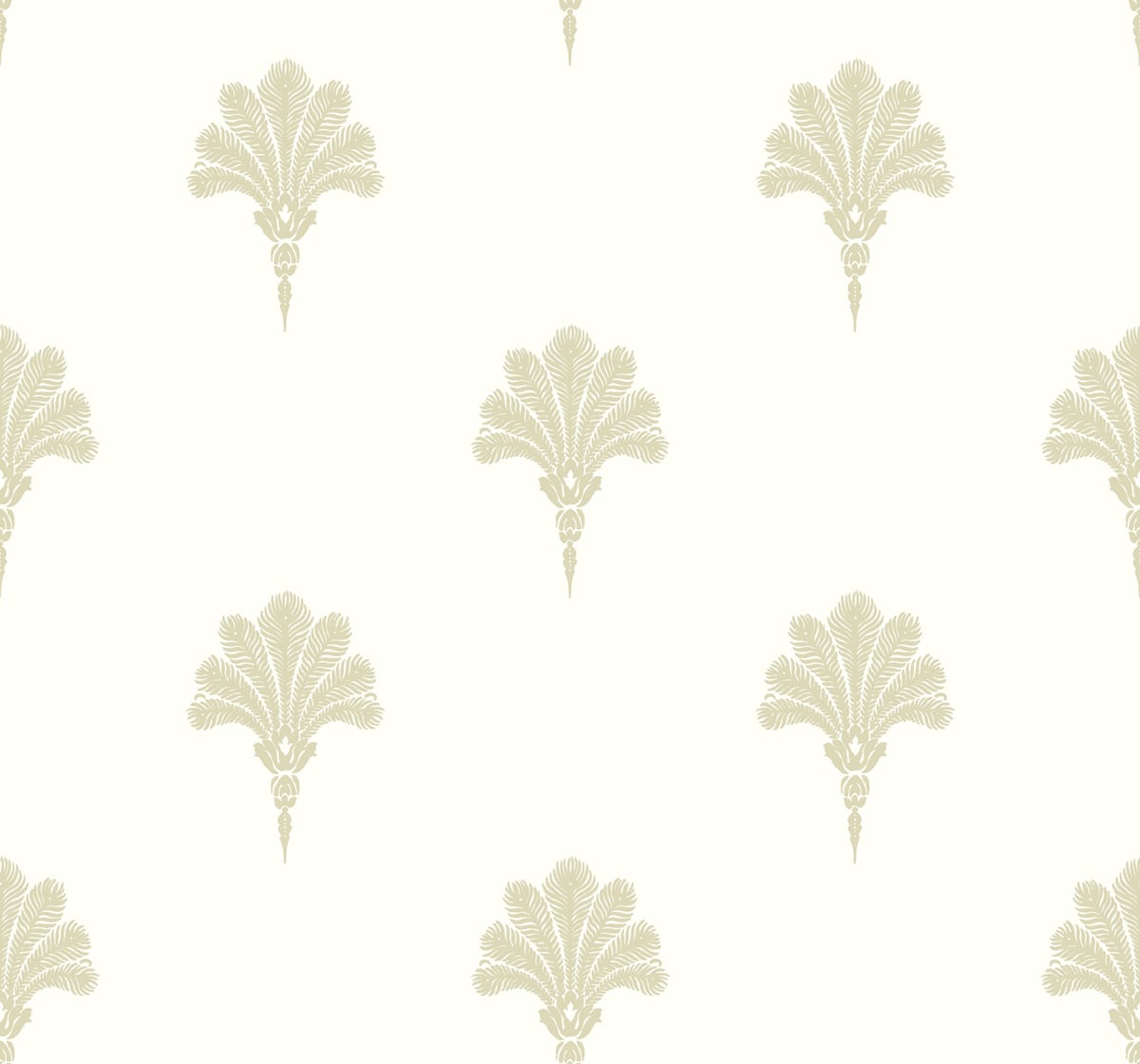 Seabrook Designs Beach House Summer Fan Fleur De Lis Coastal Beige Matte Sidewall - MB31603