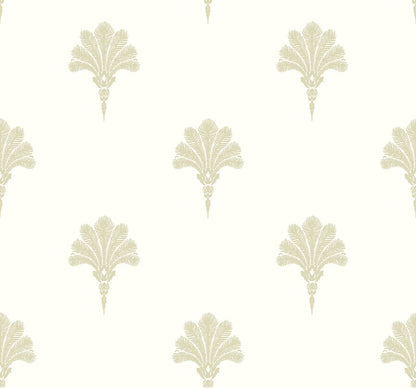 Seabrook Designs Beach House Summer Fan Fleur De Lis Coastal Beige Matte  - MB31603