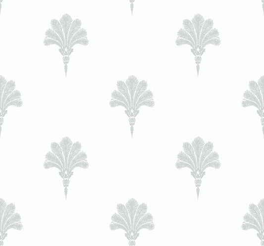 Seabrook Designs Beach House Summer Fan Fleur De Lis Coastal Grey Matte Sidewall - MB31617