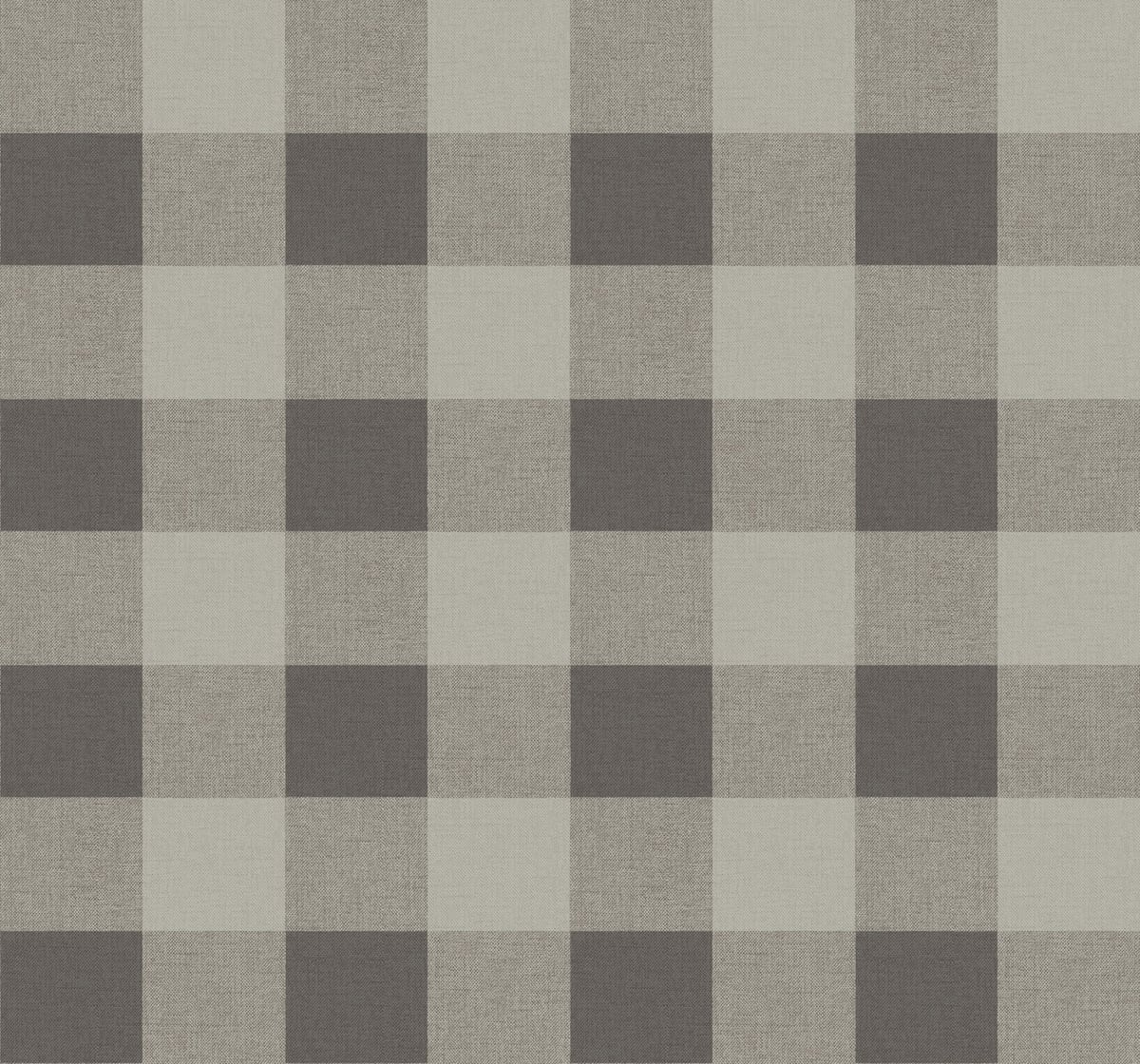 Seabrook Designs Beach House Picnic Plaid Plaid Coastal Grey Matte Sidewall - MB31906