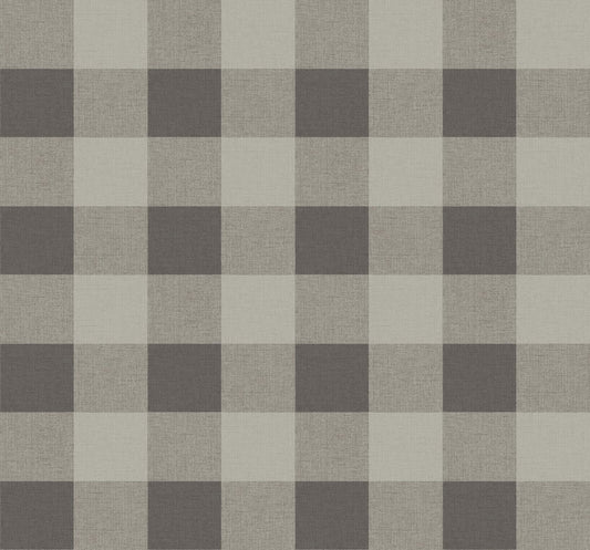 Seabrook Designs Beach House Picnic Plaid Plaid Coastal Grey Matte Sidewall - MB31906