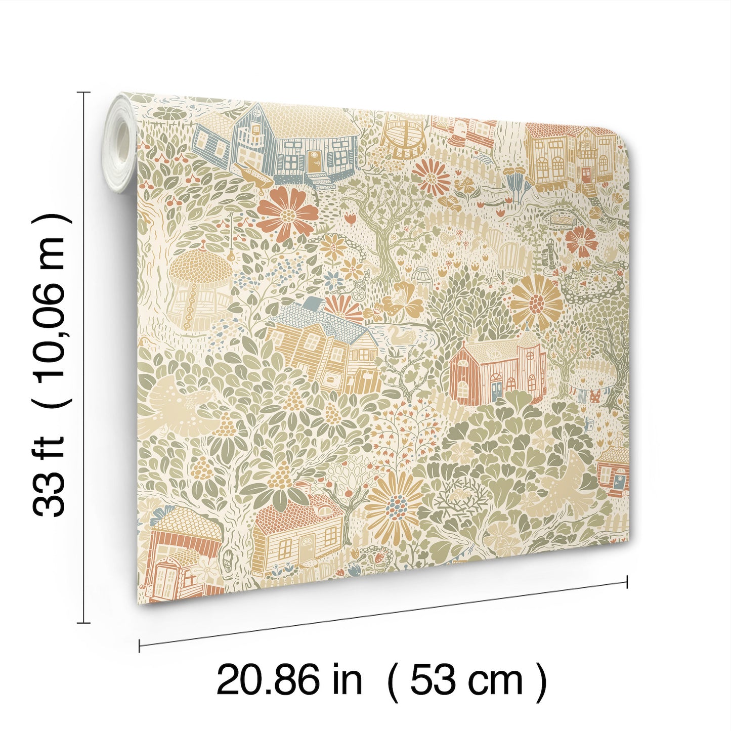 York Wallcoverings Mural Resource Library Bygga Bo Neutral Wallpaper Whimsical Novelty Beiges   - MB63001