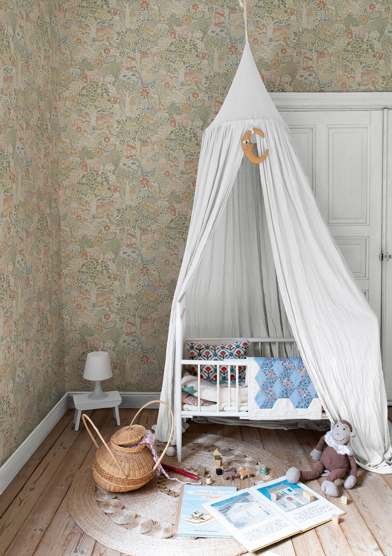 York Wallcoverings Mural Resource Library Bygga Bo Neutral Wallpaper Whimsical Novelty Beiges   - MB63001