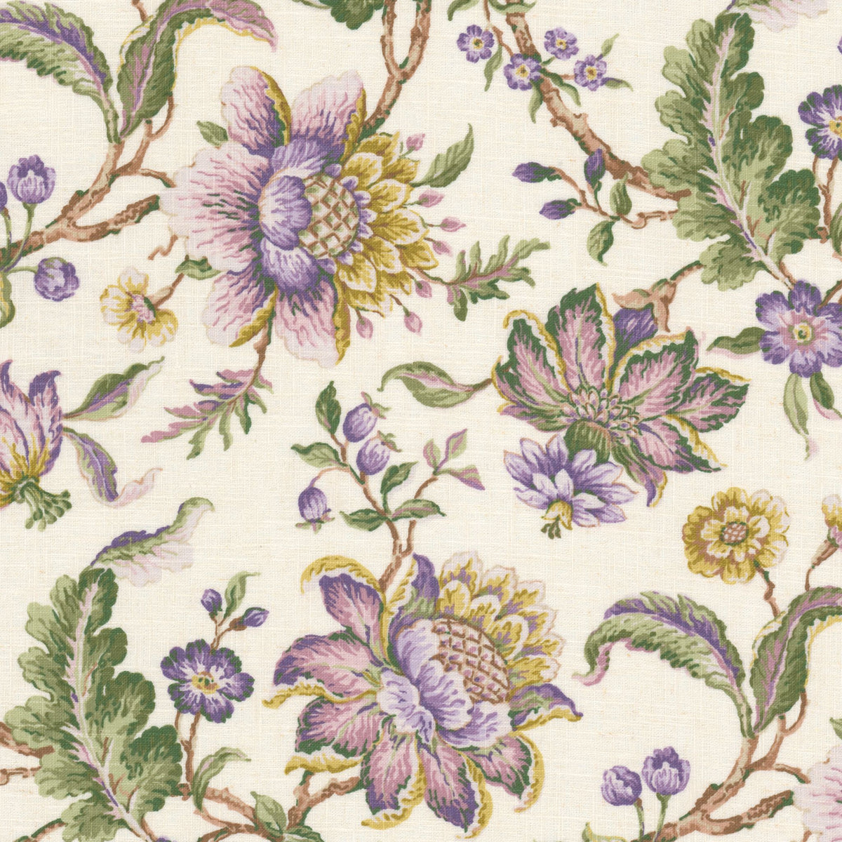 STOUT TEXTILES  MULTIPURPOSE,PRINT TRADITIONAL, FLORAL HYACINTH   - MCBR-1