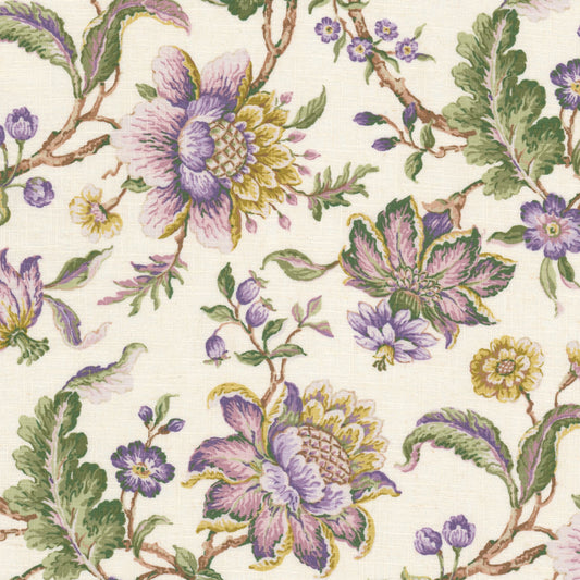 STOUT TEXTILES  MULTIPURPOSE,PRINT TRADITIONAL, FLORAL HYACINTH   - MCBR-1