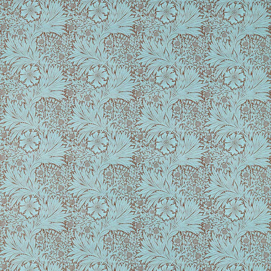 MORRIS & CO Marigold Fabric Contemporary, Floral Sky,Chocolate   - MCOP226980