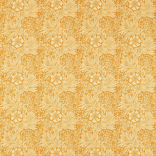MORRIS & CO Marigold Fabric Contemporary, Floral Cream,Orange   - MCOP226981