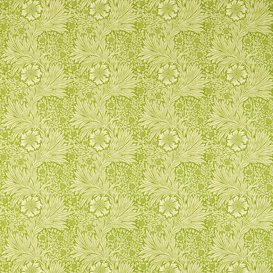 MORRIS & CO Marigold Fabric Contemporary, Floral Cream,Sap Green   - MCOP226982
