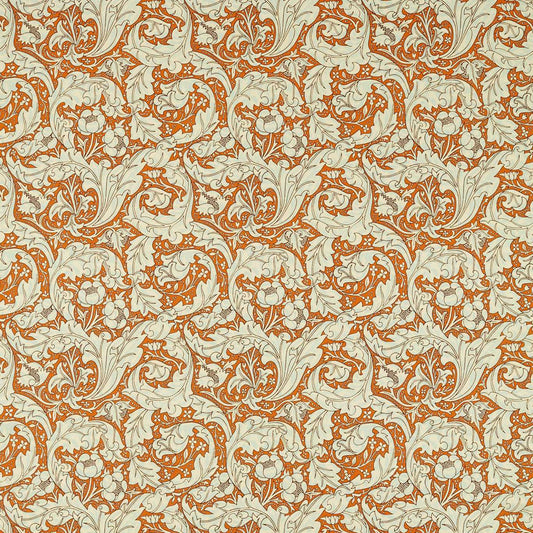 MORRIS & CO Bachelors Button Fabric Contemporary, Floral Burnt Orange,Sky   - MCOP226987