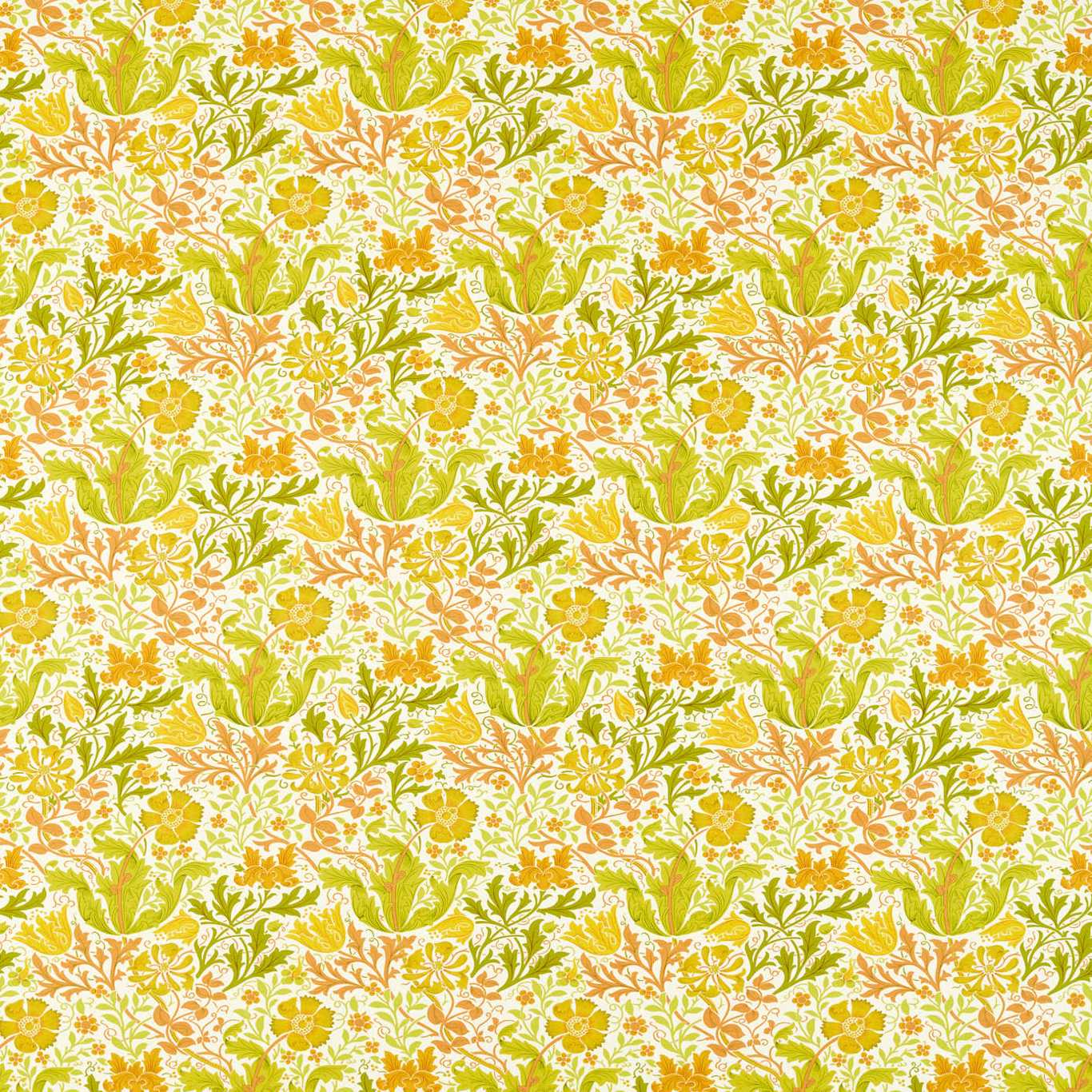 MORRIS & CO Compton Fabric Classic Floral Summer Yellow   - MCOP226989