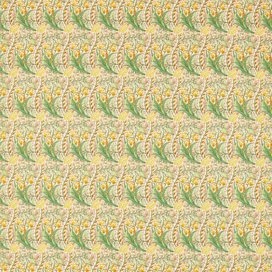 MORRIS & CO Daffodil Fabric Contemporary, Floral Pink,Leaf Green   - MCOP226992