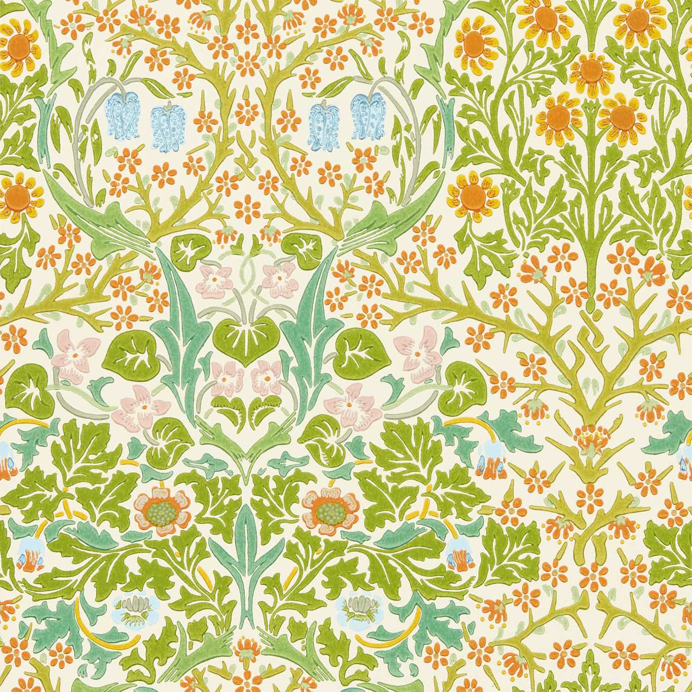 MORRIS & CO Blackthorn Wallpaper Leaves , Trees Spring  Surface- Printed Wallpaper - MCOW217105