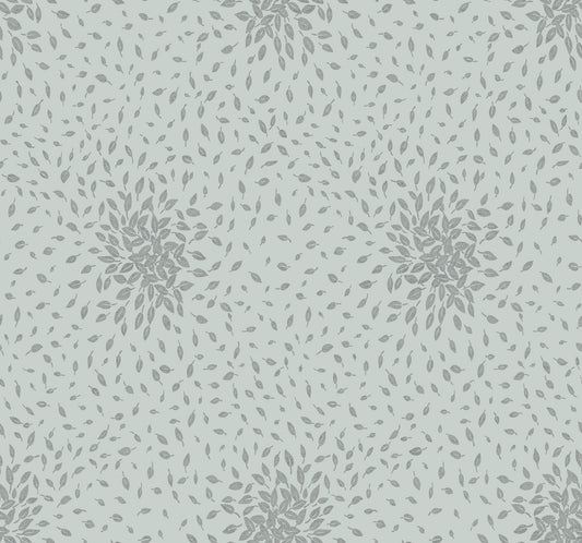 York Wallcoverings Antonina Vella Petite Leaves Spa and Silver Wallpaper  Botanical Blues   - MD7101