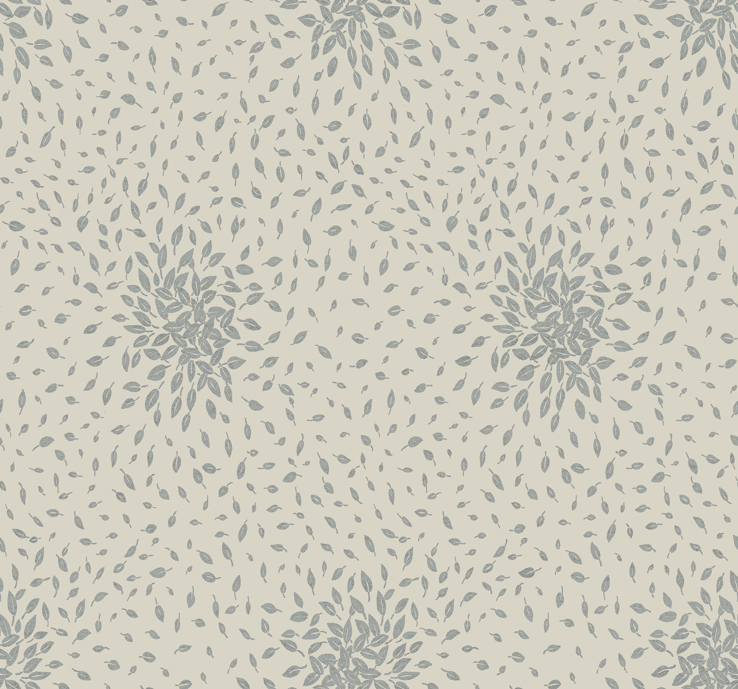 York Wallcoverings Antonina Vella Modern Metals Second Edition Petite Leaves Beige and Silver Wallpaper  Botanical Beiges   - MD7105