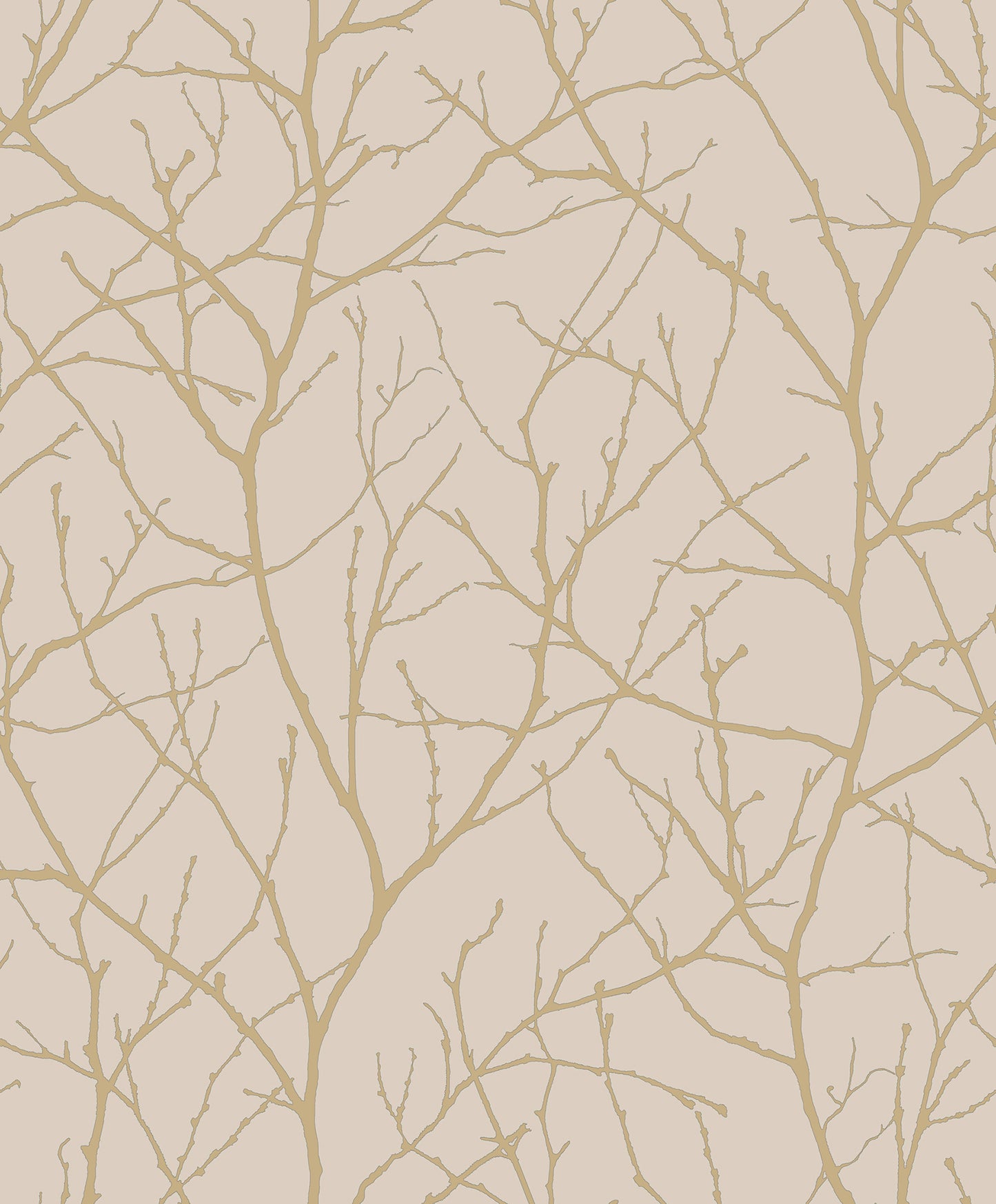 York Wallcoverings Antonina Vella Modern Metals Second Edition Trees Silhouette Beige and Gold Wallpaper  Botanical Beiges   - MD7122