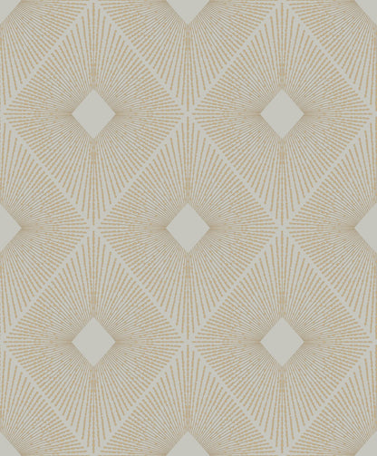 York Wallcoverings Antonina Vella Harlowe Warm Grey and Gold Wallpaper  Geometrics Greys   - MD7133