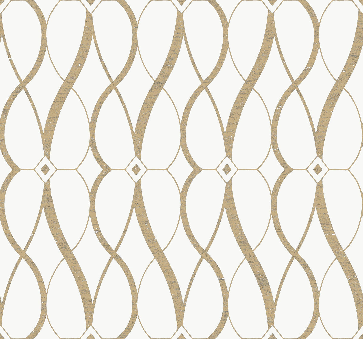 York Wallcoverings Antonina Vella Graceful Geo Cream and Gold Wallpaper  Geometrics Whites and Off-Whites   - MD7171