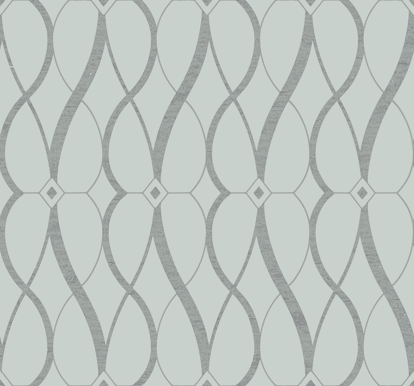 York Wallcoverings Antonina Vella Modern Metals Second Edition Graceful Geo Spa and Silver Wallpaper  Geometrics Blues   - MD7172