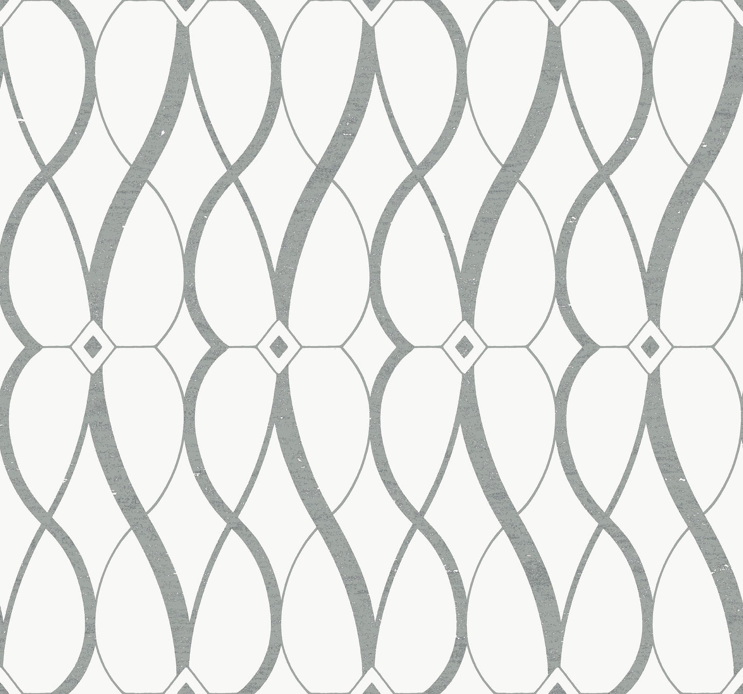 York Wallcoverings Antonina Vella Graceful Geo White and Silver Wallpaper  Geometrics Whites and Off-Whites   - MD7173