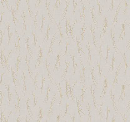 York Wallcoverings Antonina Vella Sprigs Light Grey and Gold Wallpaper  Botanical Greys   - MD7191