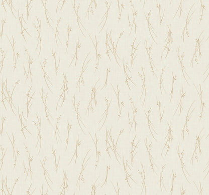 York Wallcoverings Antonina Vella Sprigs Cream and Gold Wallpaper  Botanical Whites and Off-Whites   - MD7192