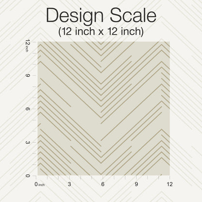 York Wallcoverings Antonina Vella Modern Metals Second Edition Polished Chevron Cream and Gold Wallpaper  Chevron and Houndstooth Whites and Off-Whites   - MD7225