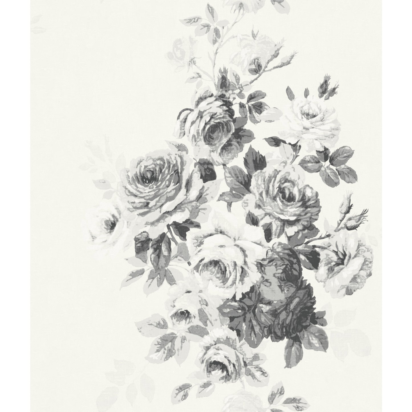 York Wallcoverings Magnolia Home Vol. II Tea Rose Black and White Wallpaper   Whites and Off-Whites   - ME1534