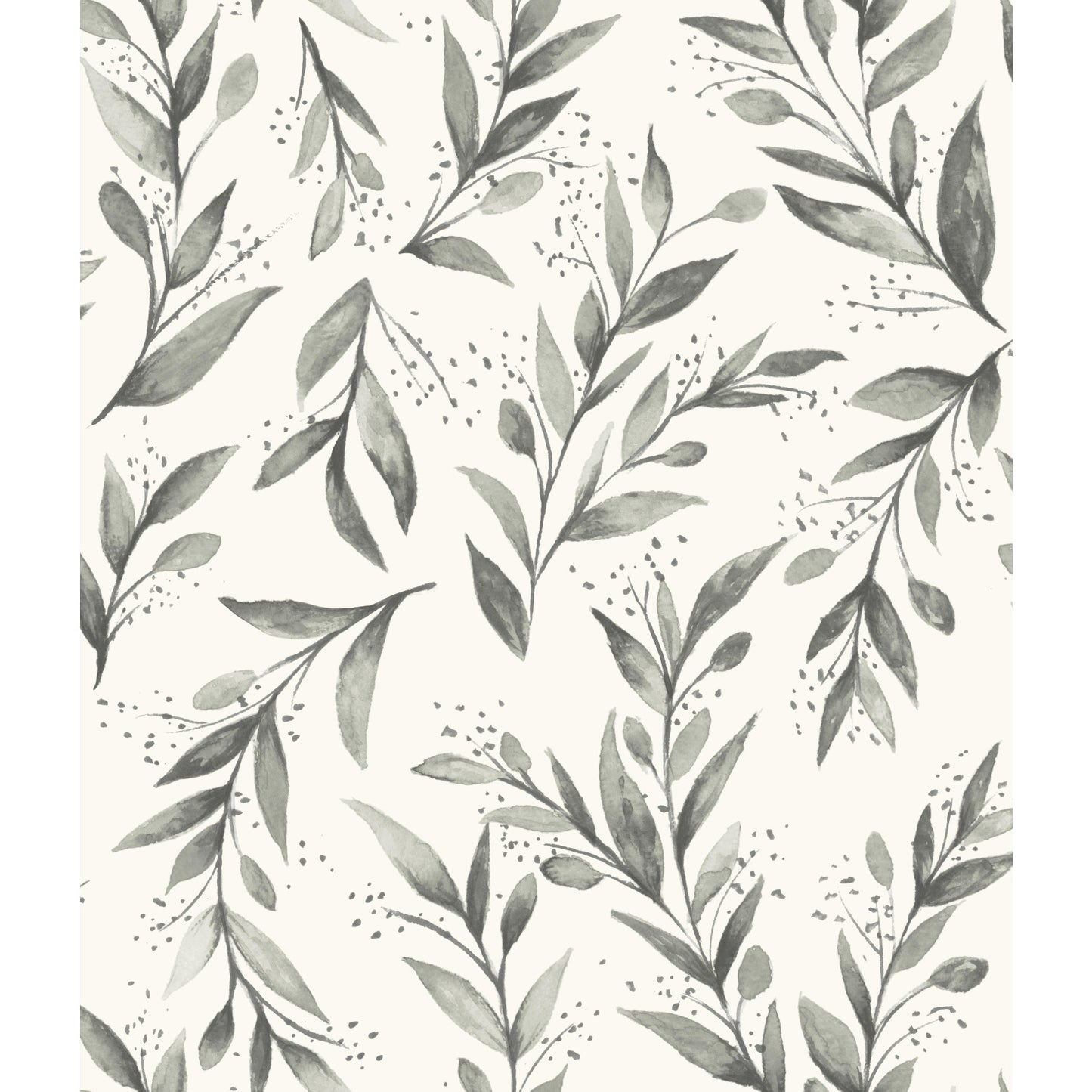 York Wallcoverings Magnolia Home Vol. II Olive Branch Charcoal Wallpaper   Greys   - ME1537