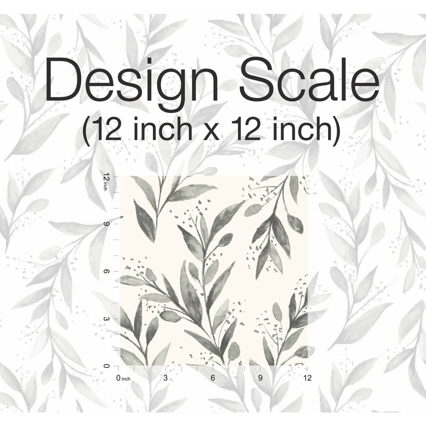 York Wallcoverings Magnolia Home Vol. II Olive Branch Charcoal Wallpaper   Greys   - ME1537