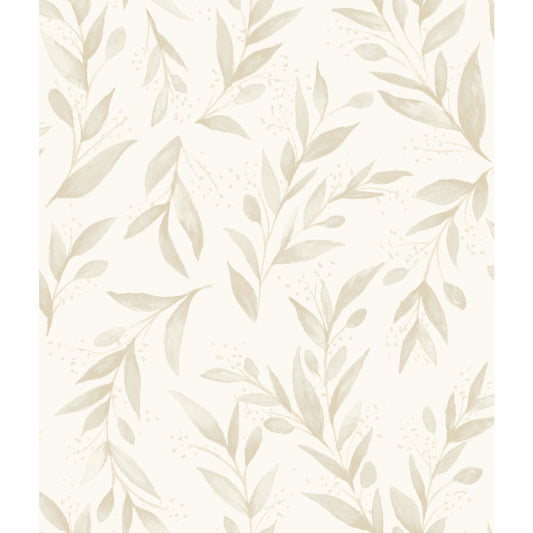 York Wallcoverings Magnolia Home Vol. II Olive Branch Beige Wallpaper   Neutrals   - ME1538