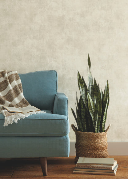 York Wallcoverings Magnolia Home Vol. II Plaster Finish Grey Wallpaper   Greys   - ME1547