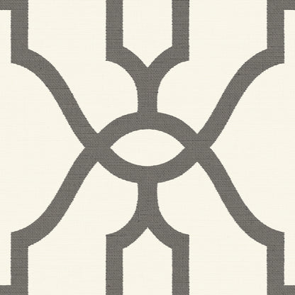 York Wallcoverings Magnolia Home Vol. II Repurpose Woven Trellis Charcoal Wallpaper   Greys   - ME1550