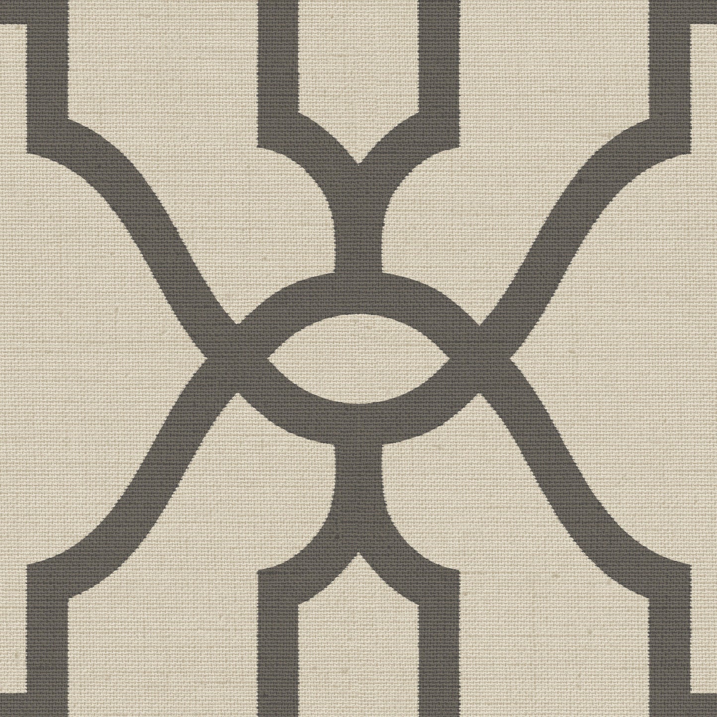 York Wallcoverings Magnolia Home Vol. II On Khaki Woven Trellis Charcoal Wallpaper   Greys   - ME1551