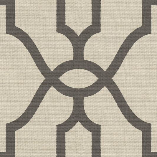 York Wallcoverings Magnolia Home Vol. II On Khaki Woven Trellis Charcoal Wallpaper   Greys   - ME1551