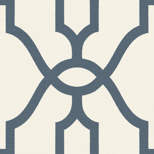 York Wallcoverings Magnolia Home Woven Trellis Federal Blue Wallpaper   Whites and Off-Whites   - ME1552