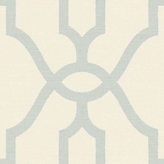 York Wallcoverings Magnolia Home Vol. II Woven Trellis Eggshell Wallpaper   Blues   - ME1553