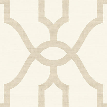 York Wallcoverings Magnolia Home Vol. II Woven Trellis Beige Wallpaper   Neutrals   - ME1554