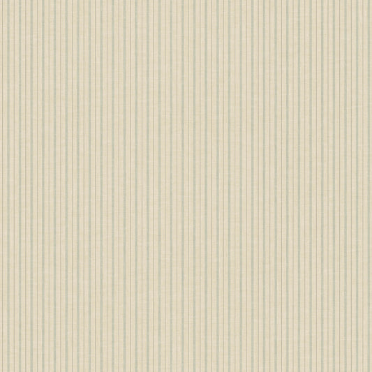 York Wallcoverings Magnolia Home Vol. II French Ticking Khaki and Light Blue Wallpaper   Blues   - ME1560