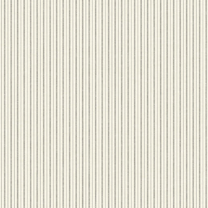 York Wallcoverings Magnolia Home Vol. II French Ticking Charcoal and Black Wallpaper   Blacks   - ME1561
