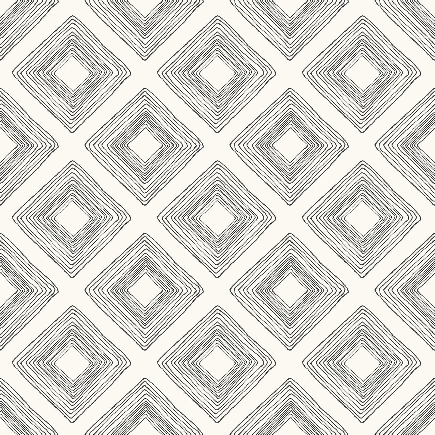 York Wallcoverings Magnolia Home 4 Diamond Sketch Black and White Wallpaper   Whites and Off-Whites   - ME1579