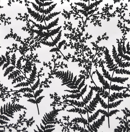 York Wallcoverings Magnolia Home 4 Forest Fern Flock Black Wallpaper   Blacks   - ME1583