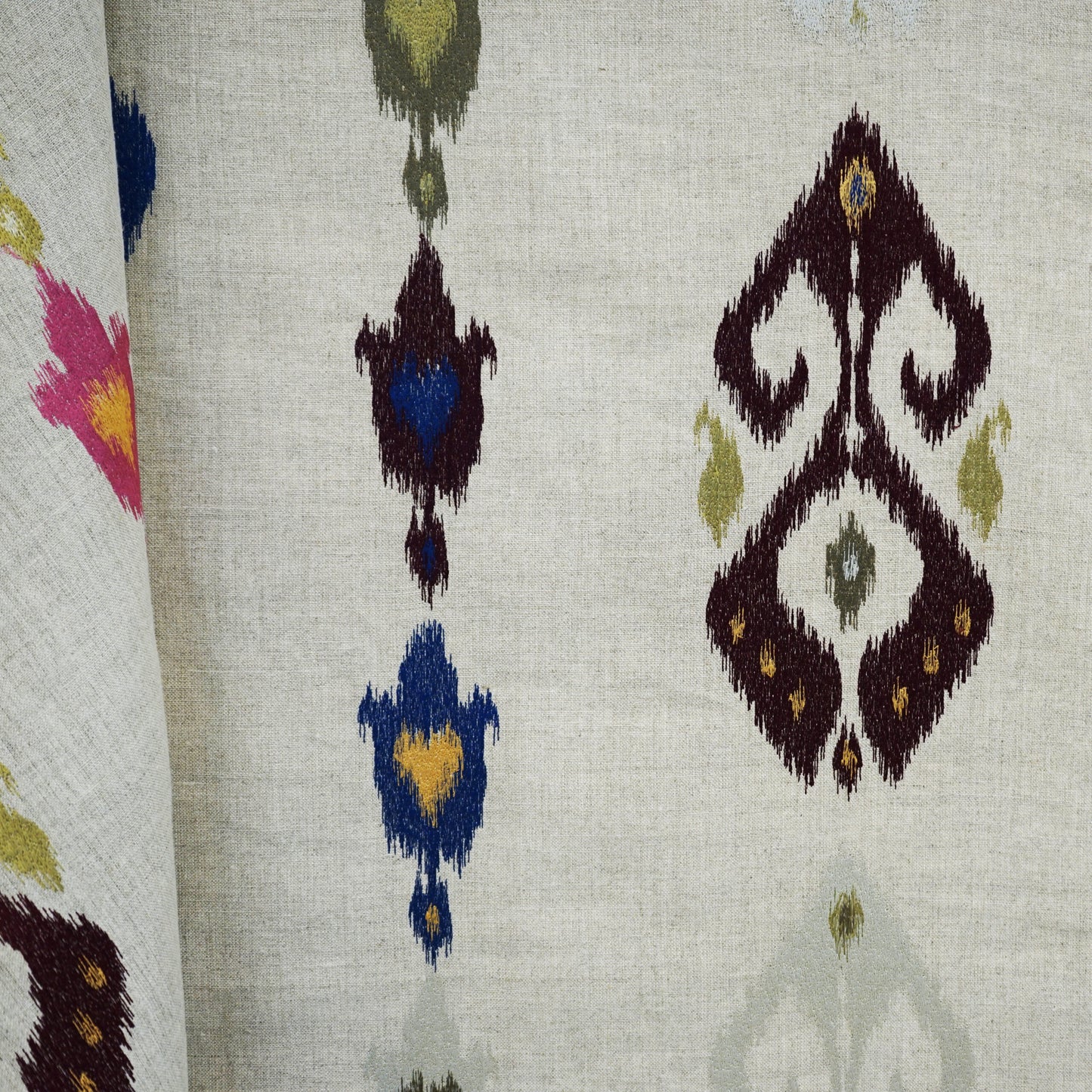 JF Fabrics JF Studio MENGIKAT 66 Fabric Transitional,Contemporary Blue,Burgundy,Red,Creme,Beige,Green,Multi,Orange,Rust,Pink,Purple,Taupe  Embroidery,Linen,Texture,Linen Texture - 5479666 SJ101