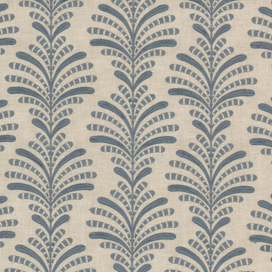 STOUT TEXTILES  MULTIPURPOSE,EMBROIDERIES TRANSITIONAL,, LEAF DRESDEN,SLATE   - MESQ-3