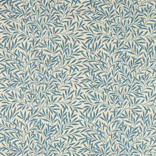 MORRIS & CO Emerys Willow Fabric Leaves , Trees Woad Blue   - MEWF227019