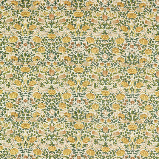 MORRIS & CO Rose Fabric Classic Floral Weld,Leaf Green   - MEWF227022