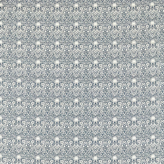 MORRIS & CO Borage Fabric Classic Floral Indigo   - MEWF227032