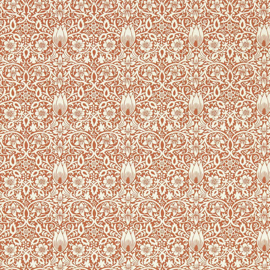 MORRIS & CO Borage Wallpaper Classic Floral Red House  Flexo-Printed Wallpaper - MEWW217196