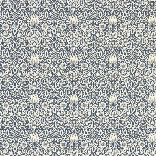 MORRIS & CO Borage Wallpaper Classic Floral Inky Fingers  Flexo-Printed Wallpaper - MEWW217199